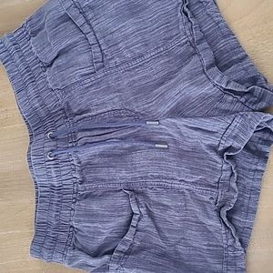 Athleta Blue Cabo Linen Textured Shorts Size 8